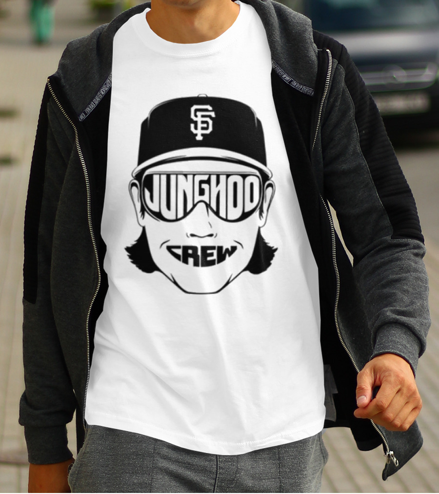 Jung Hoo Crew 2025 Baseball Cap And Sunglasses Design T-Shirt