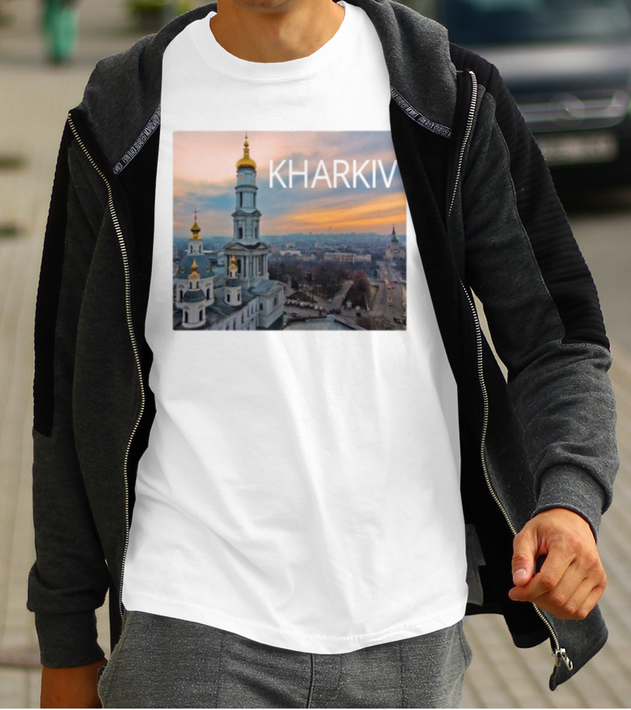 Kharkiv Cityscape With Iconic Golden Domes T-Shirt