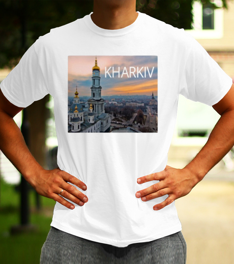 Kharkiv Cityscape With Iconic Golden Domes T-Shirt
