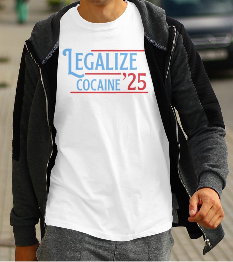 Legalize Cocaine '25 Laughfactorytees Retro Style T-Shirt