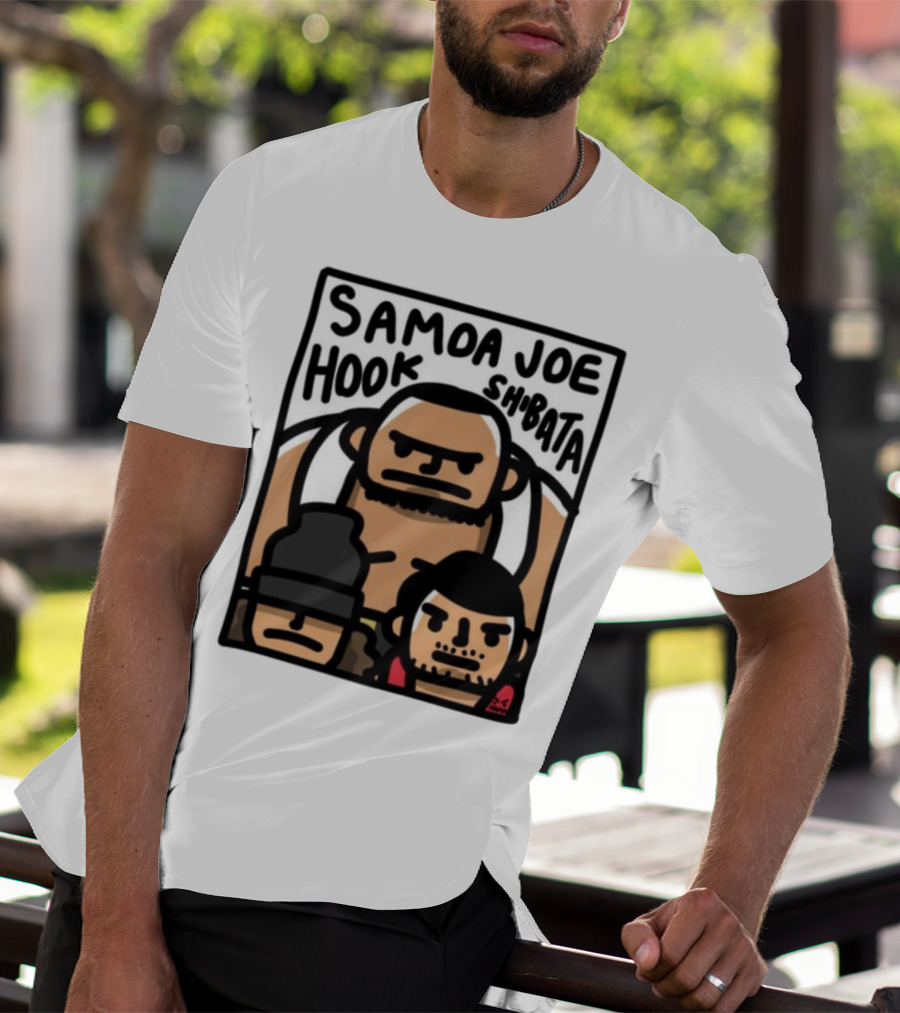 Samoa Joe Hook Shibata Cartoon Characters T-Shirt