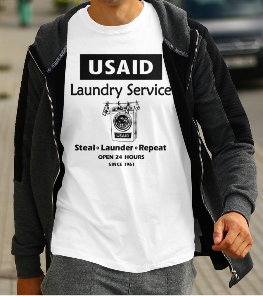 Usaid Laundry Service Steal Launder Repeat Since 1492 T-Shirt