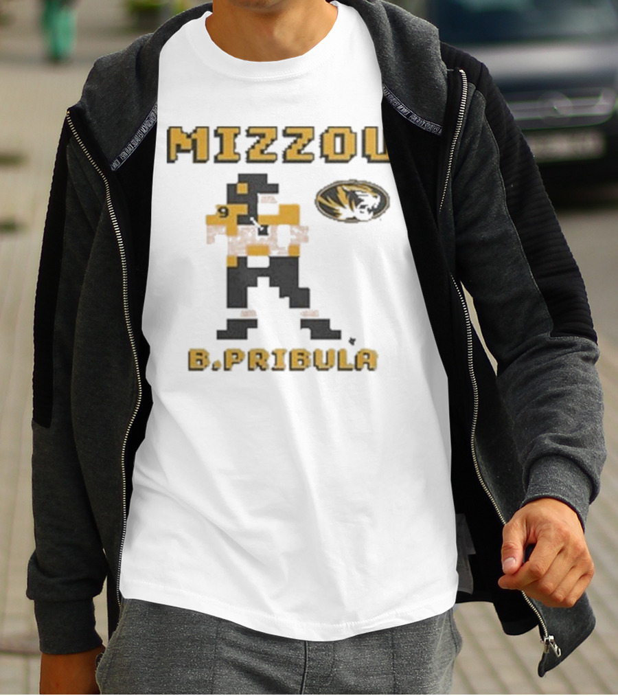 Mizzou B.Pribula 8-Bit Missouri Tigers T-Shirt