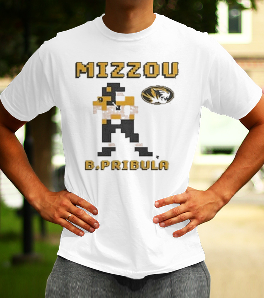 Mizzou B.Pribula 8-Bit Missouri Tigers T-Shirt