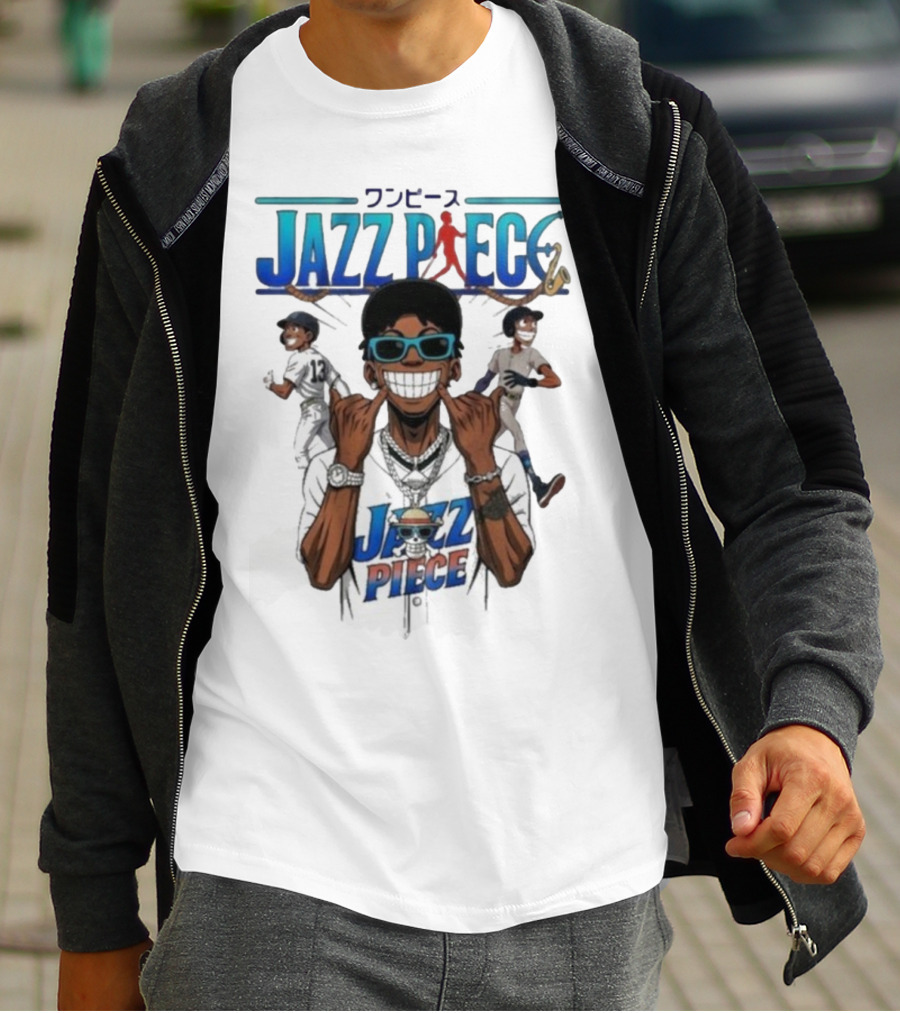 Jazz Piece One Piece New York Yankees MLB Collaboration T-Shirt