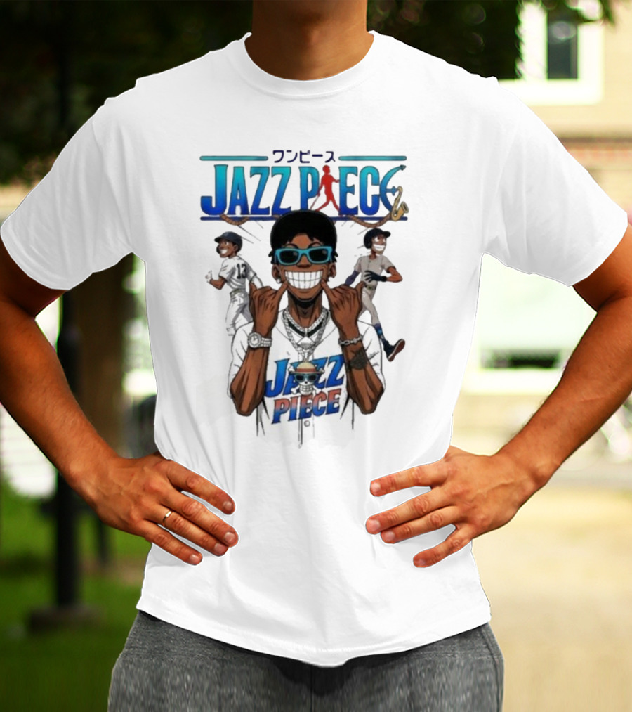 Jazz Piece One Piece New York Yankees MLB Collaboration T-Shirt