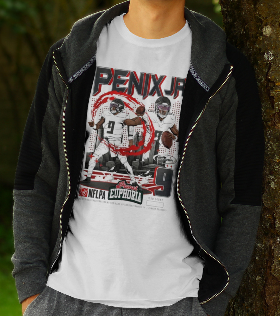 Penix Jr. NFLPA Planet Euphoria Number 9 Football Theme T-Shirt