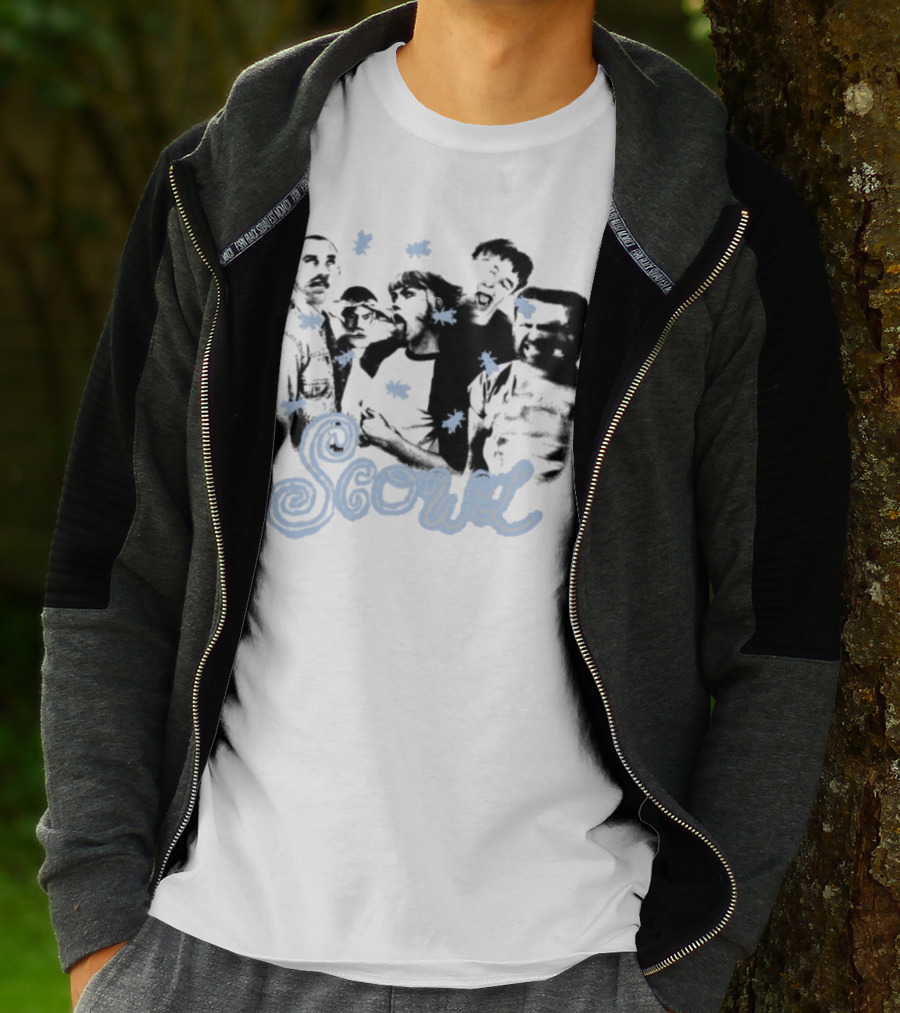 Scowl Punk Band Members Silhouettes With Stars T-Shirt