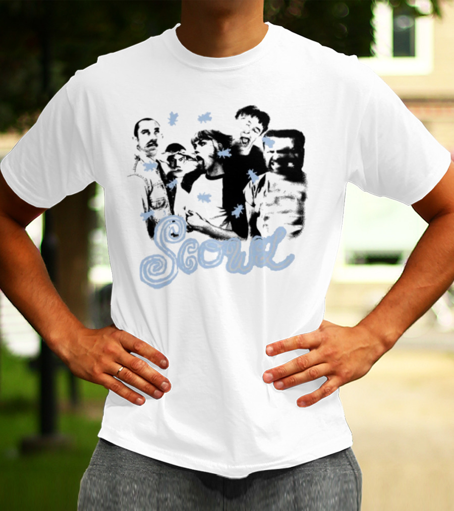 Scowl Punk Band Members Silhouettes With Stars T-Shirt