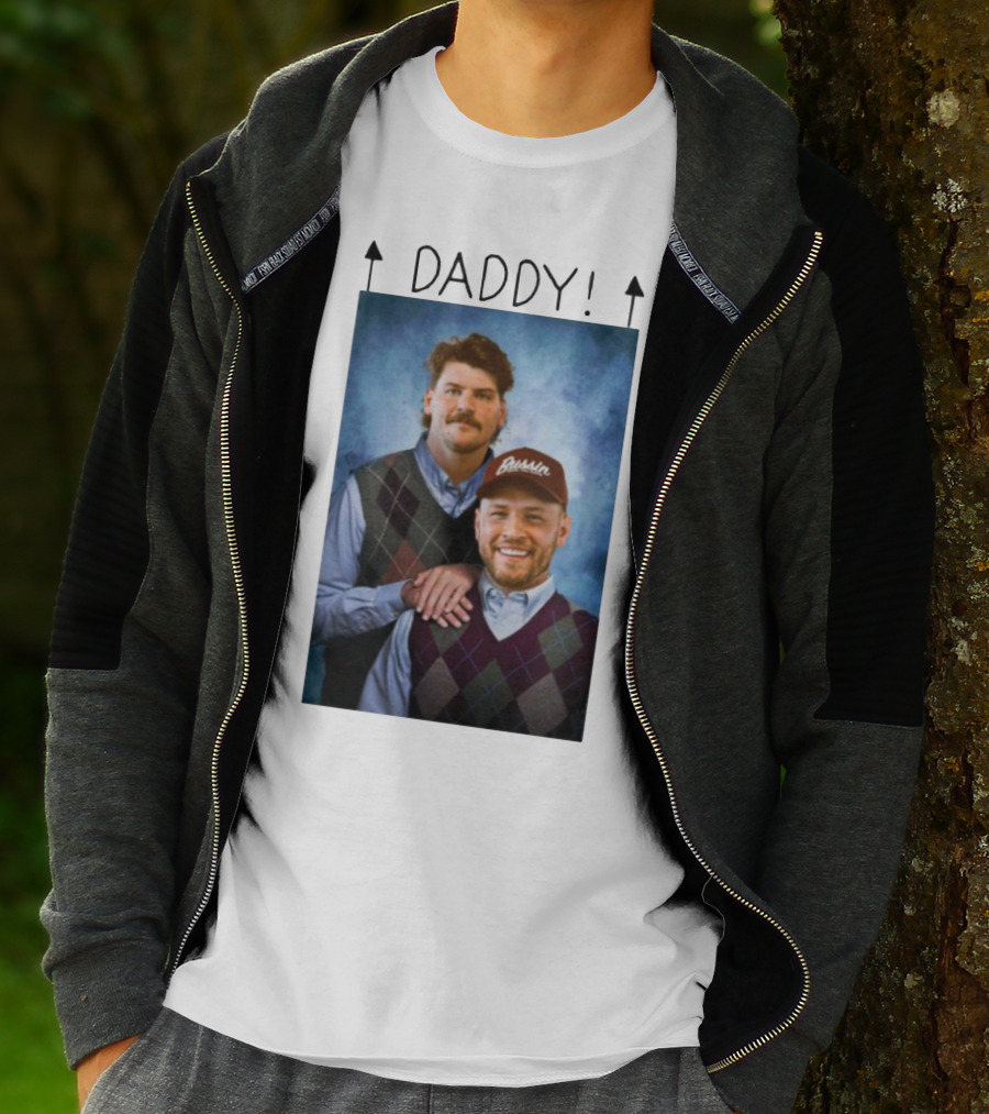 Bussin With The Boys Daddy Vertical Argyle Sweater Duo T-Shirt