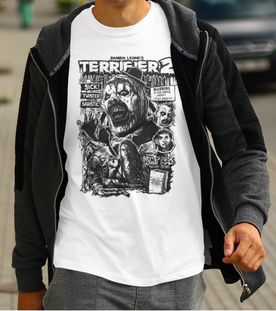 Terrifier 2 More Than Ever Art The Clown Horror Movie Graphic T-Shirt