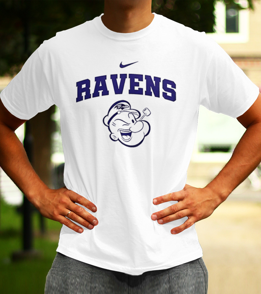 Baltimore Ravens X Popeye I Yam What I Yam Nike Collaboration T-Shirt