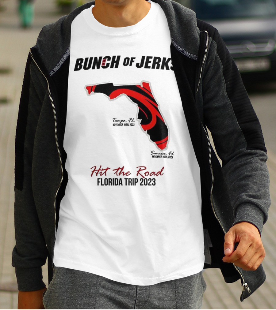 Bunch Of Jerks Hit The Road Florida Trip 2023 State Adventure T-Shirt