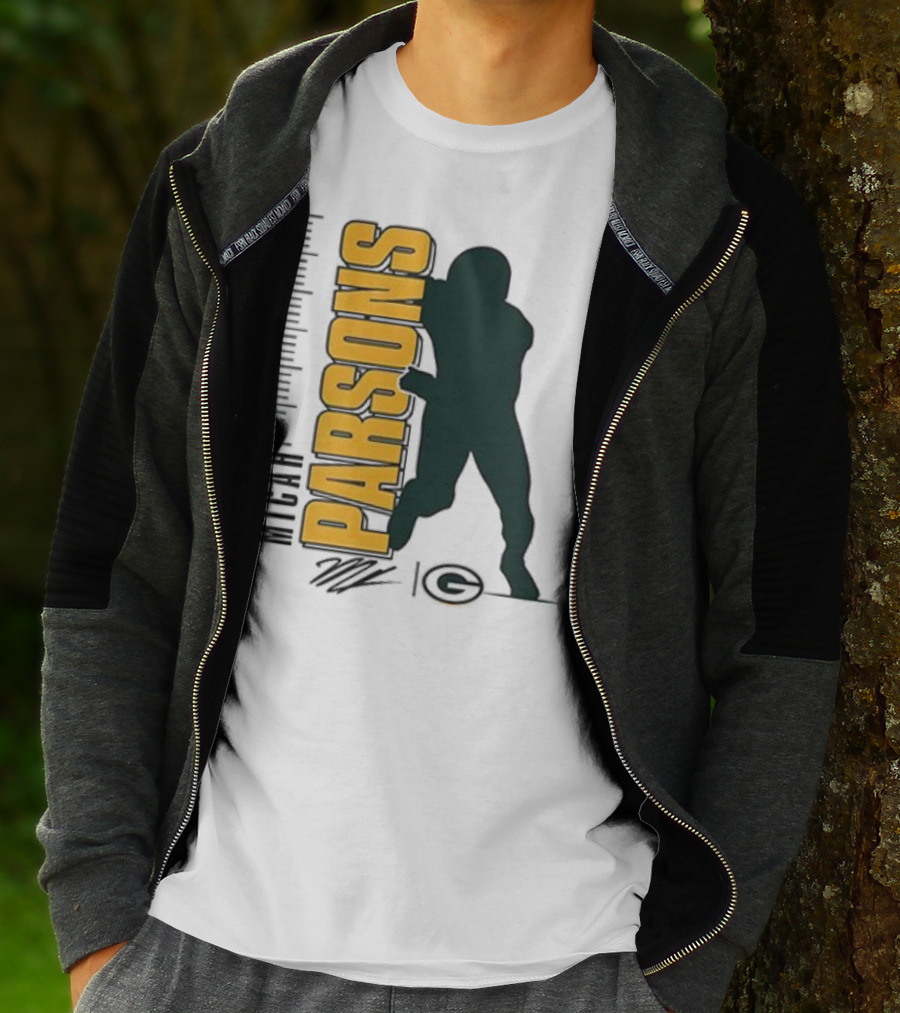Green Bay Packers Micah Parsons Signature Silhouette T-Shirt