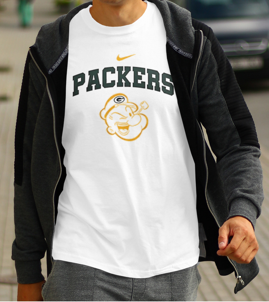 Green Bay Packers Nike Popeye I Yam What I Yam T-Shirt