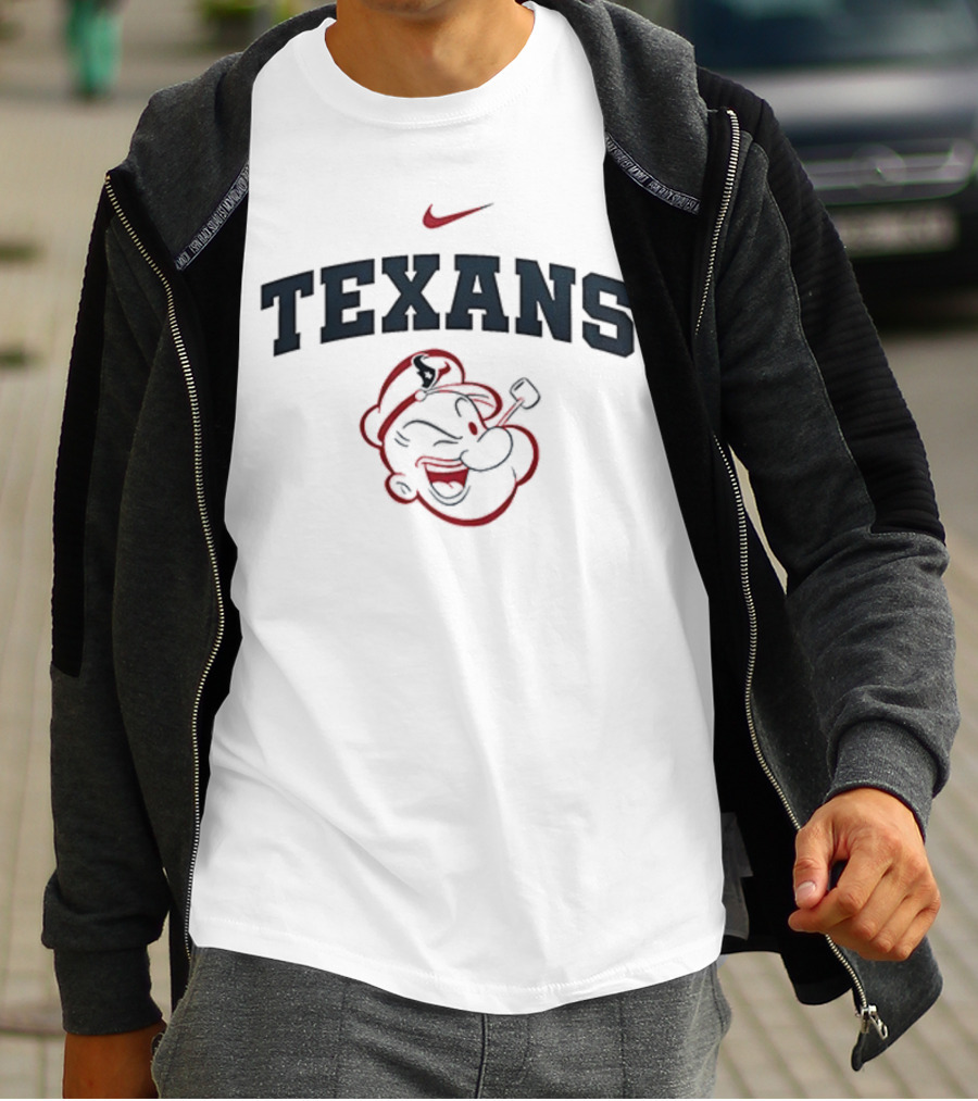 Houston Texans Popeye I Yam What I Yam Nike Collaboration T-Shirt