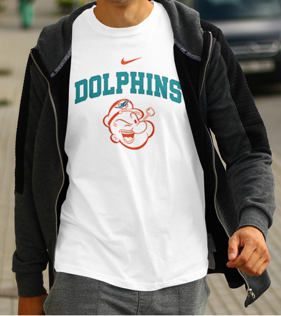 Miami Dolphins Nike X Popeye I Yam What I Yam T-Shirt