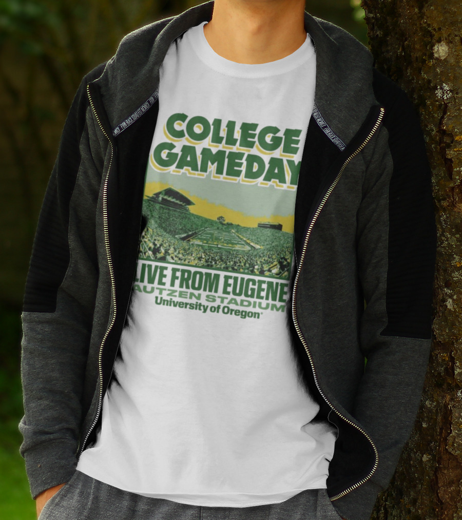 College GameDay Live From Eugene Autzen Stadium University Of Oregon T-Shirt