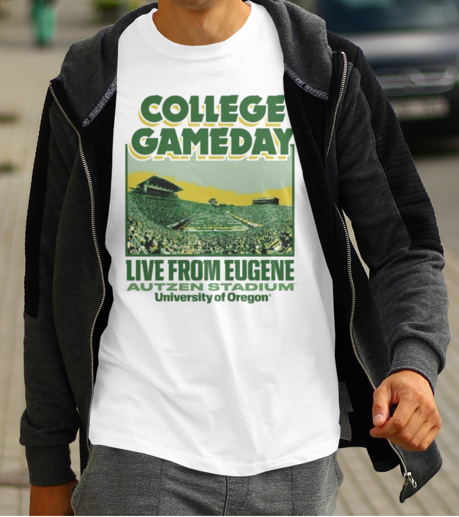 College GameDay Live From Eugene Autzen Stadium University Of Oregon T-Shirt