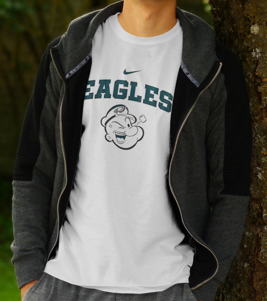 Philadelphia Eagles X Popeye I Yam What I Yam Nike Collaboration T-Shirt