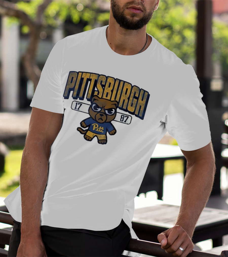 Pittsburgh Panthers 1787 Pitt Tokyodaichi Collaboration Bear T-Shirt