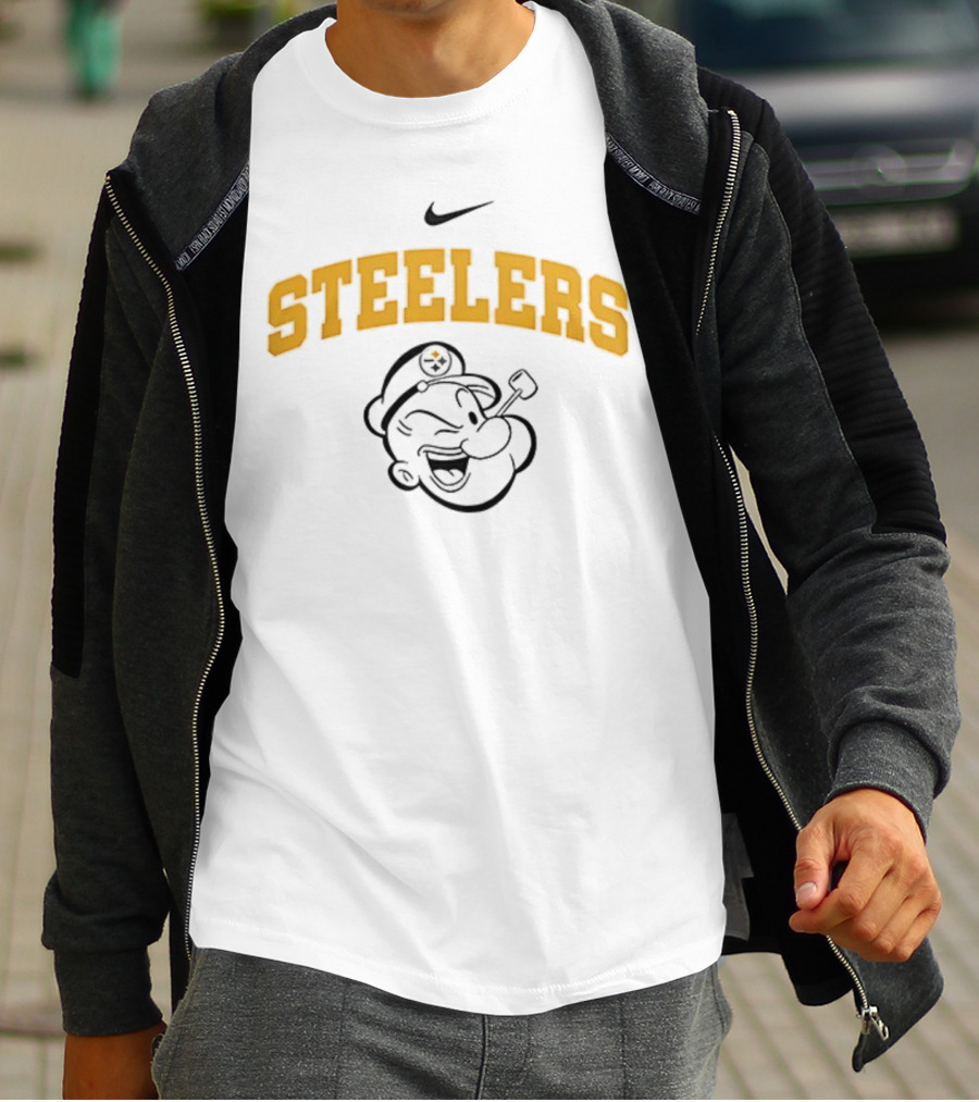 Pittsburgh Steelers Nike Popeye I Yam What I Yam Collaboration T-Shirt