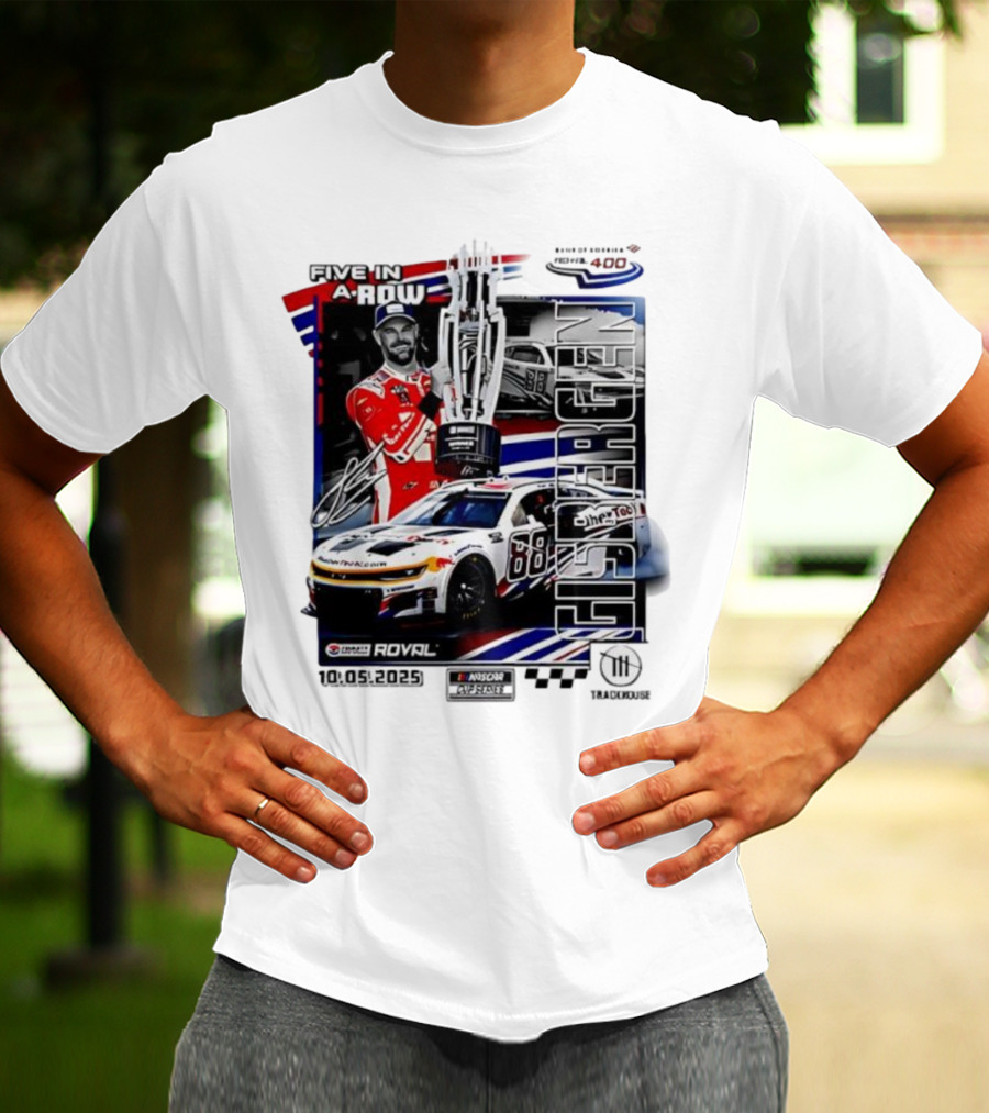 Shane Van Gisbergen NASCAR Cup Series Win Five In A Row 2025 Bank Of America ROVAL 400 T-Shirt