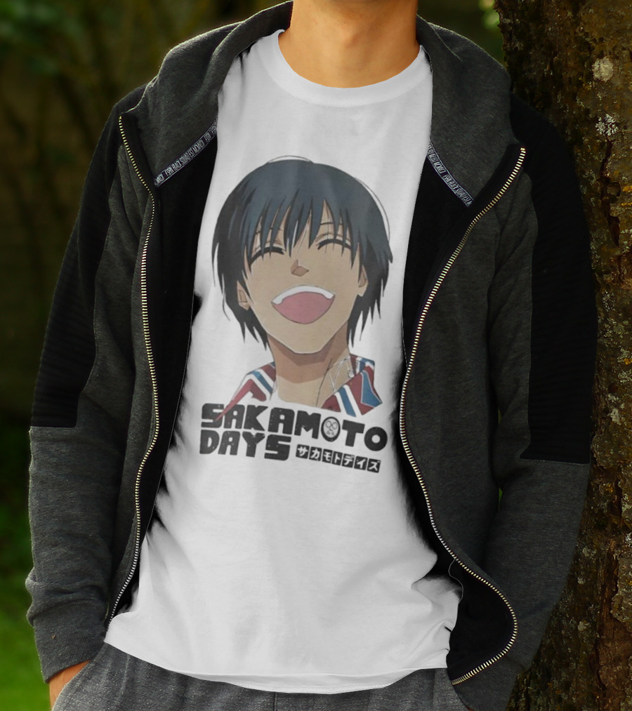 Sakamoto Days Yoichi Nagumo Anime Series Character Laughing Expression T-Shirt