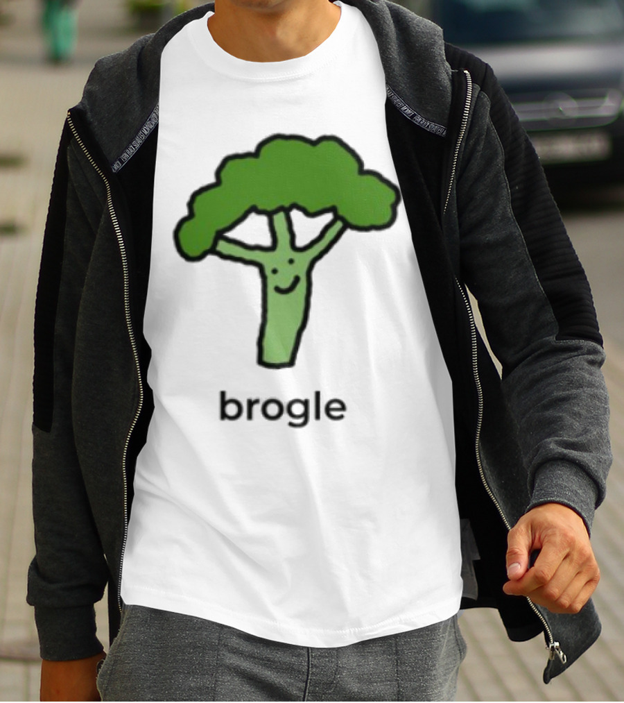 Dalesbits Brogle Happy Broccoli Pun T-Shirt