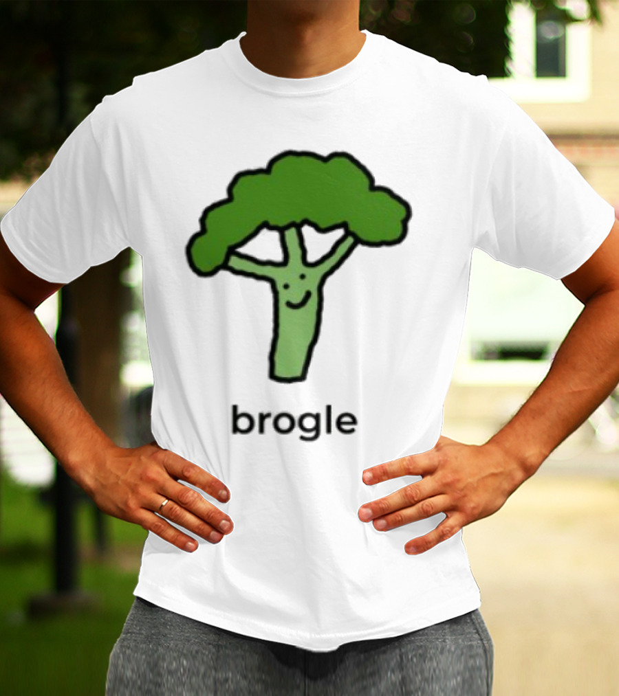 Dalesbits Brogle Happy Broccoli Pun T-Shirt