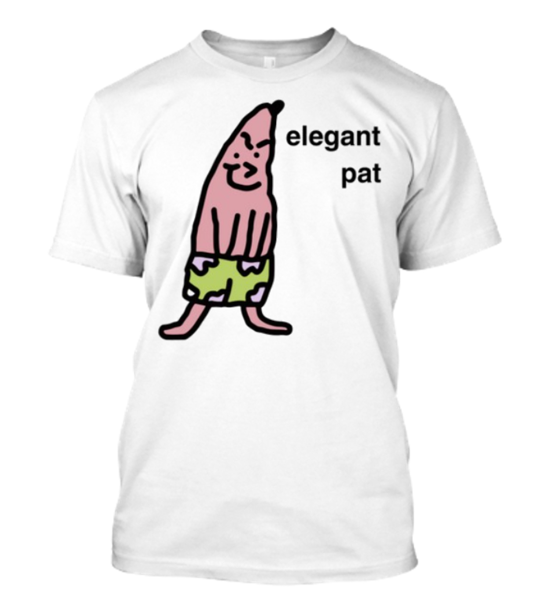 Elegant Pat Character Green Shorts Pose T-Shirt