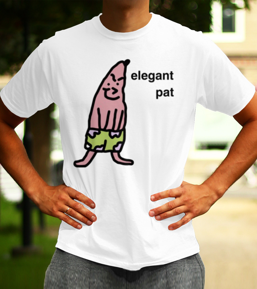 Elegant Pat Character Green Shorts Pose T-Shirt