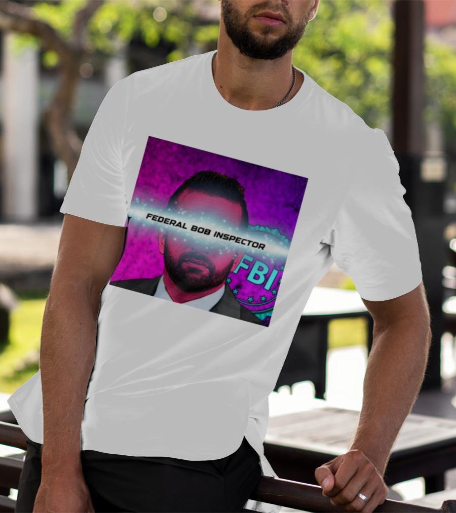 Federal Bob Inspector FBI Parody Pink Background T-Shirt