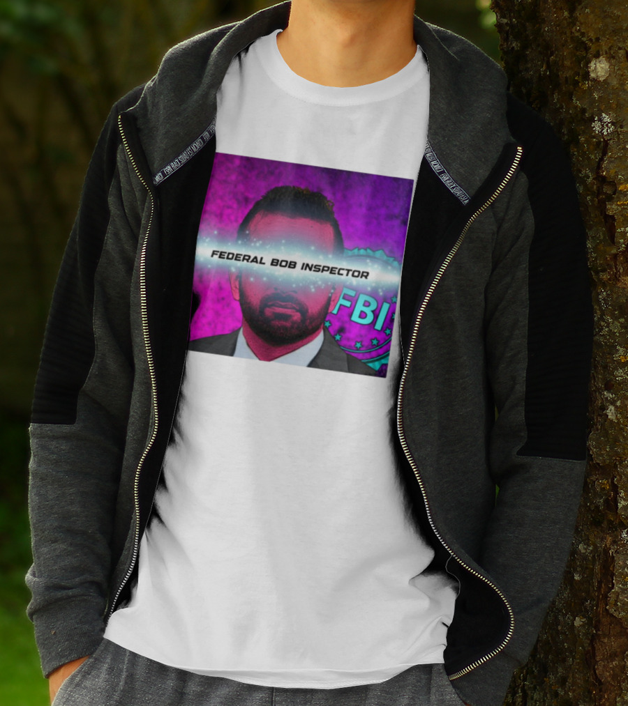 Federal Bob Inspector FBI Parody Pink Background T-Shirt