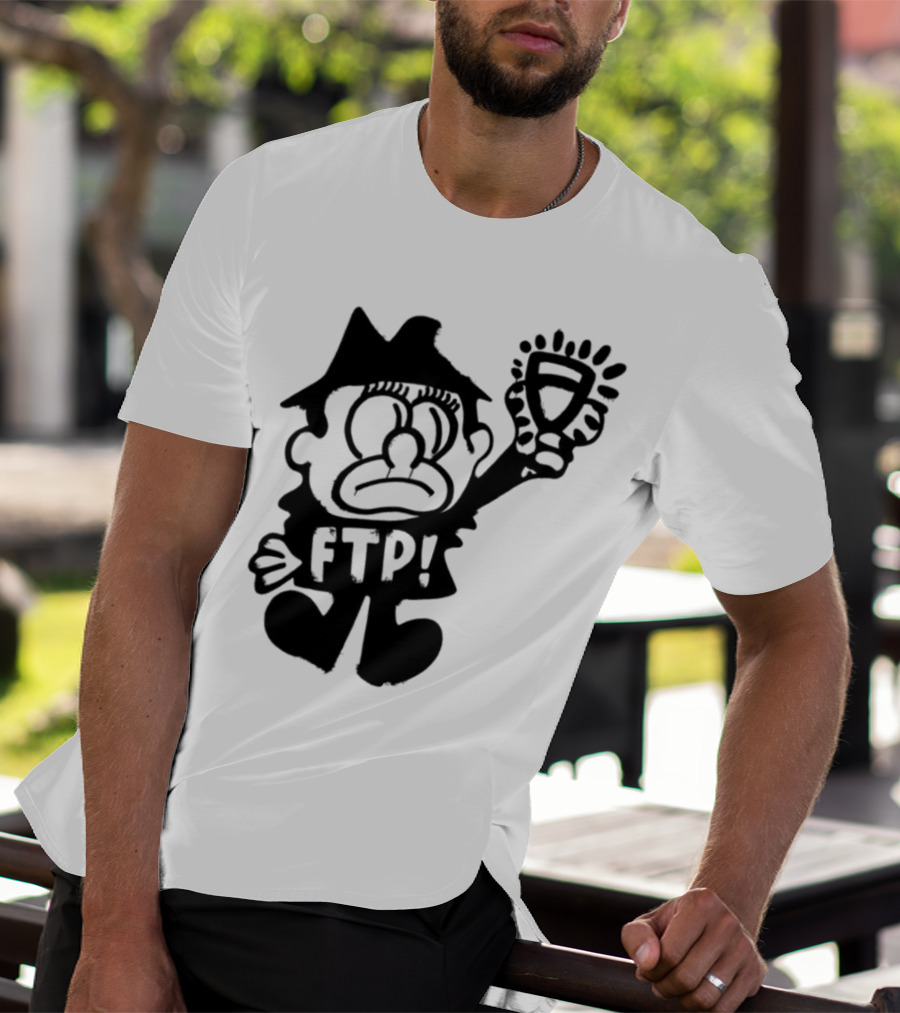 Ftp Slawn Character Holding Light Bulb T-Shirt