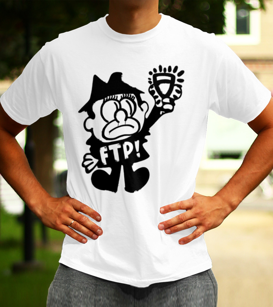 Ftp Slawn Character Holding Light Bulb T-Shirt