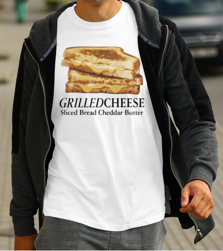 Grilled Cheese Sliced Bread Cheddar Butter Stack T-Shirt
