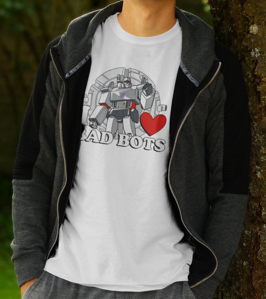 I Love Bad Bots Megatron Fan Favorite Retro 80s Style T-Shirt