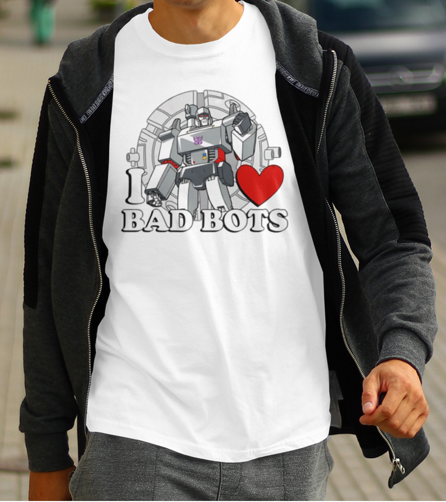 I Love Bad Bots Megatron Fan Favorite Retro 80s Style T-Shirt