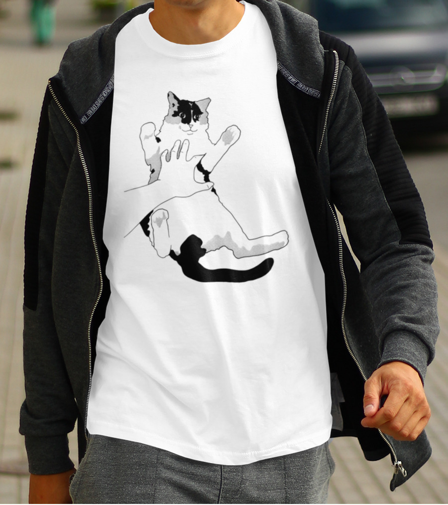 MK Belly Rub Cat Paws Cute Playful Kitten T-Shirt