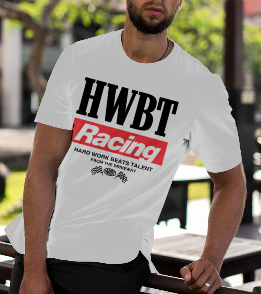 HWBT Racing Hard Work Beats Talent From The Driveway Smoke T-Shirt