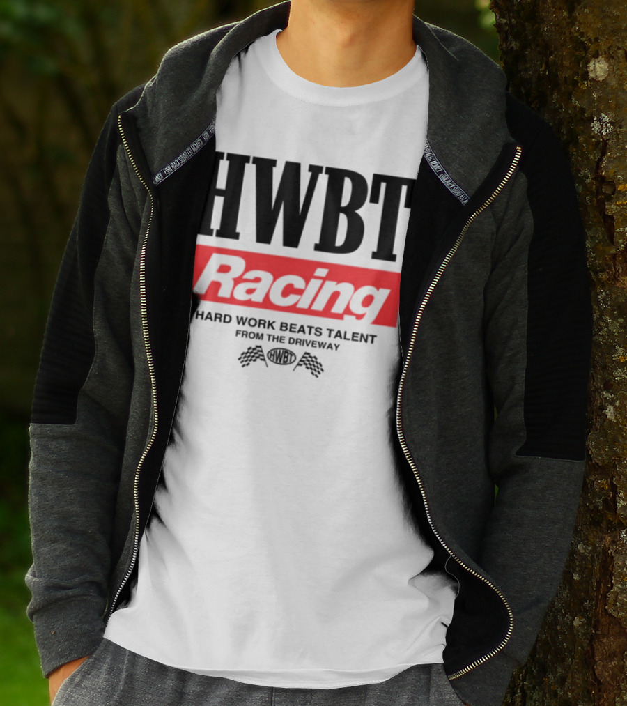 HWBT Racing Hard Work Beats Talent From The Driveway Smoke T-Shirt