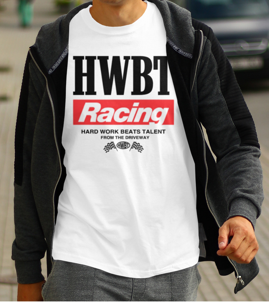 HWBT Racing Hard Work Beats Talent From The Driveway Smoke T-Shirt