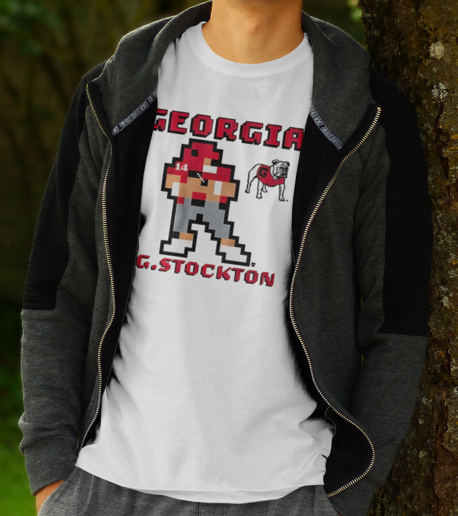 Gunner Stockton Georgia 8-Bit Retro Georgia Bulldogs G.Stockton 2025 T-Shirt
