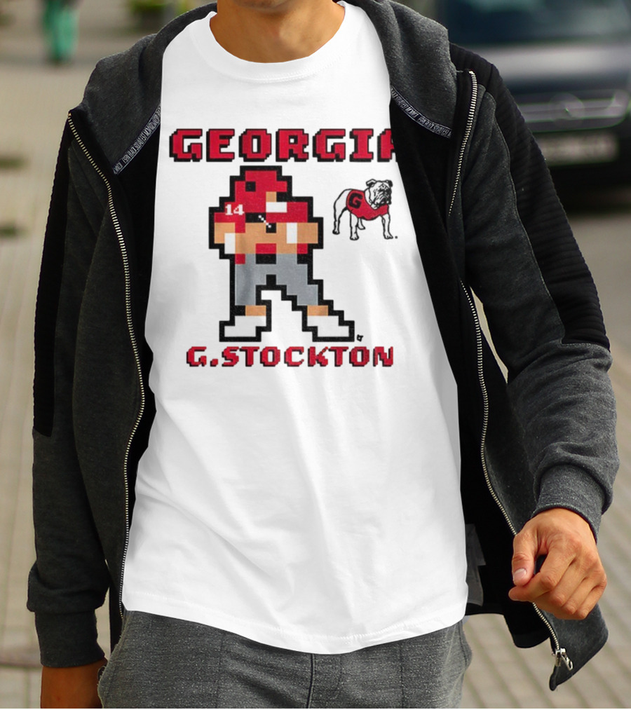 Gunner Stockton Georgia 8-Bit Retro Georgia Bulldogs G.Stockton 2025 T-Shirt