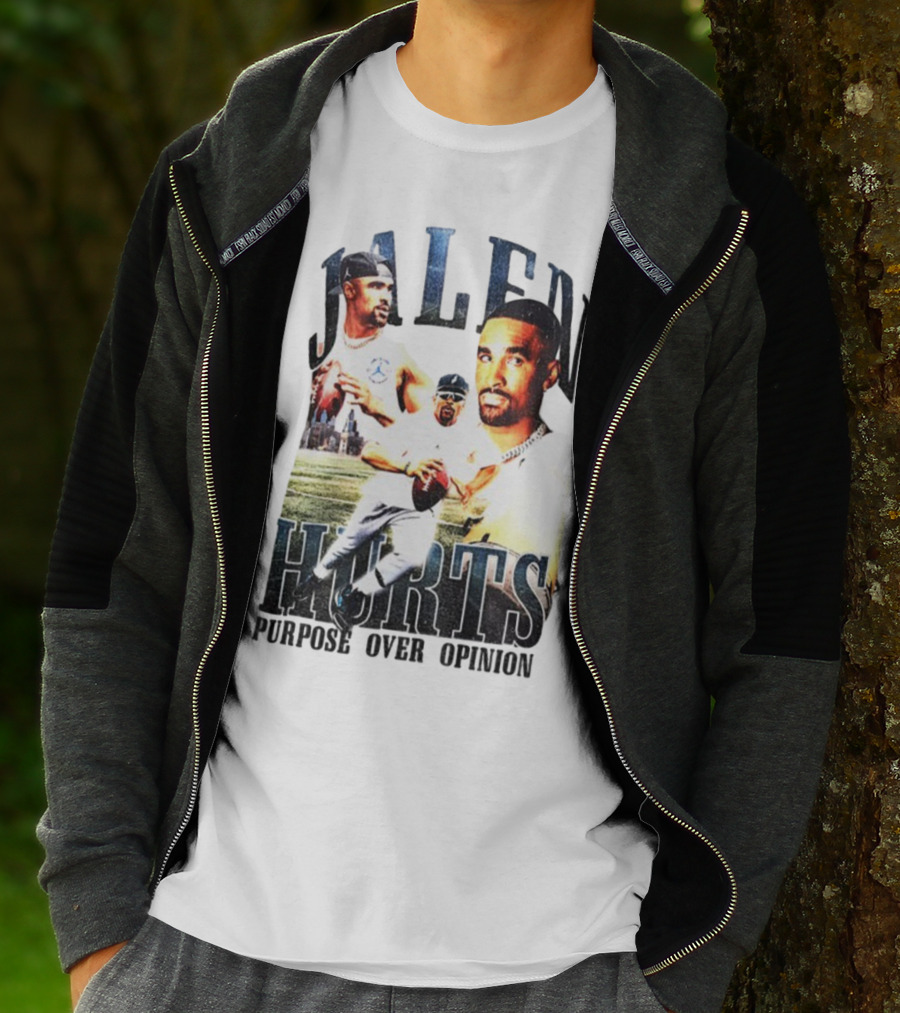 Jalen Hurts Purpose Over Opinion Philadelphia Eagles Super Bowl NFL T-Shirt