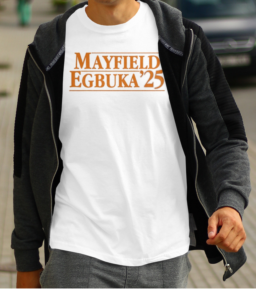 Mayfield Egbuka ’25 Baker Mayfield Emeka Egbuka Tampa Bay Buccaneers NFL 2025 T-Shirt