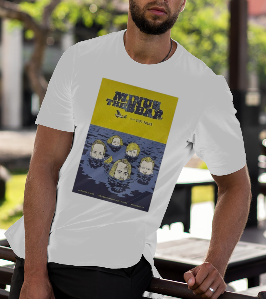 Minus The Bear With Soft Palms San Diego The Observatory North Park October 8 2025 T-Shirt