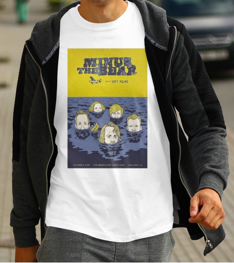 Minus The Bear With Soft Palms San Diego The Observatory North Park October 8 2025 T-Shirt