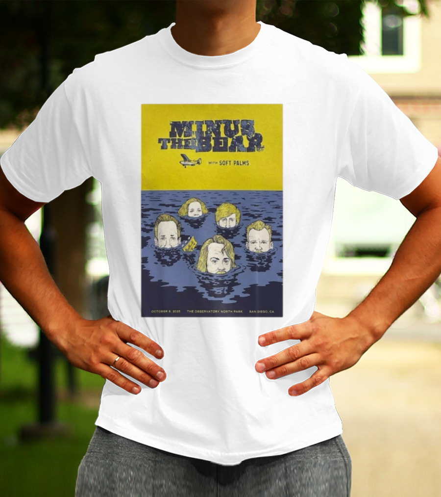 Minus The Bear With Soft Palms San Diego The Observatory North Park October 8 2025 T-Shirt